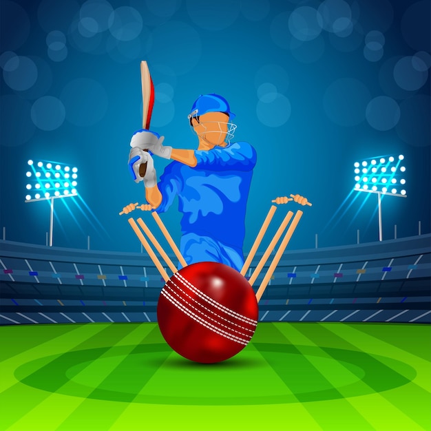 Cricket championship design concept with vector illustration