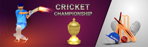 Cricket championship illustration