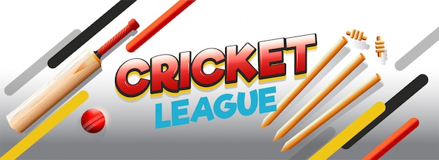 Banner di concetto di cricket.