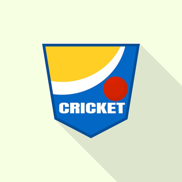 Vector cricket embleem logo vlakke afbeelding van cricket embleem vector logo voor webdesign