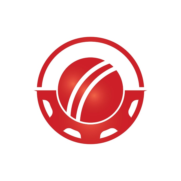 Шаблон векторного логотипа для крикета