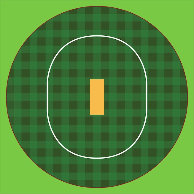 Vector cricket ground design