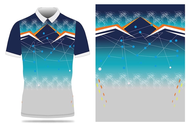 Cricket Jersey Design Black and Blue Pattern