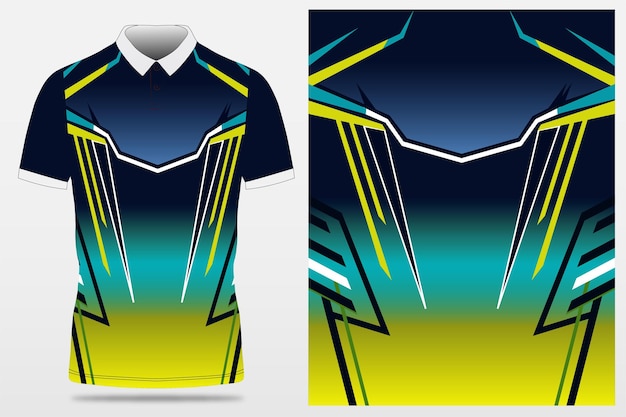 Cricket Jersey Design Black and Blue Pattern