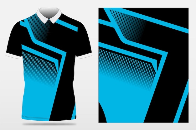 Cricket Jersey Design Black and Blue Pattern