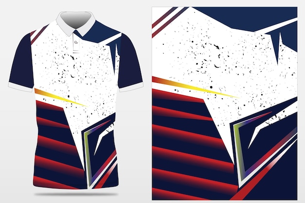 Cricket Jersey Design Red and Blue gradient