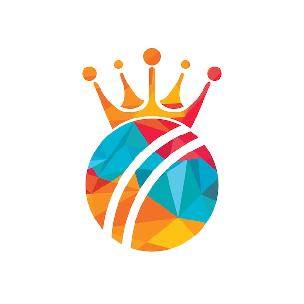 Cricket king vector logo design