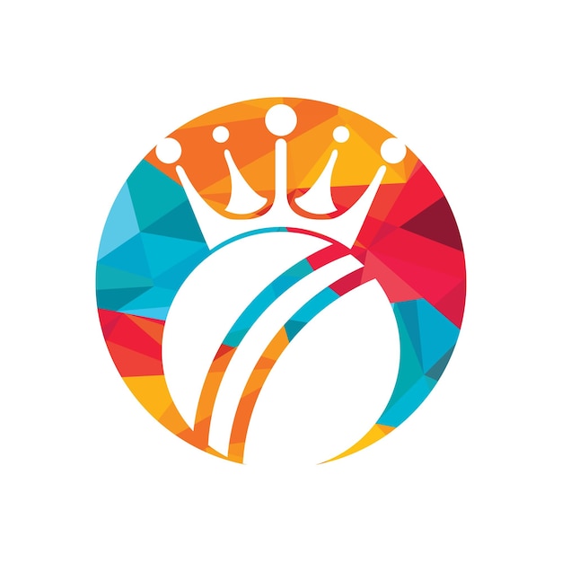 Cricket king vector logo design