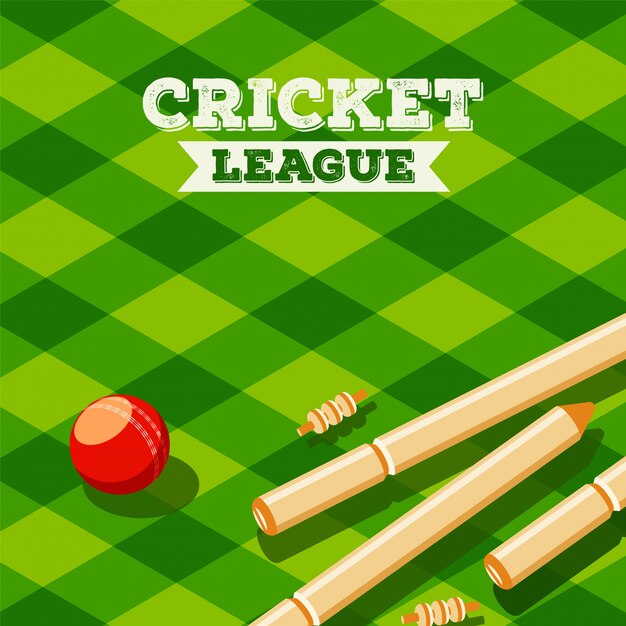 Vector cricket league background