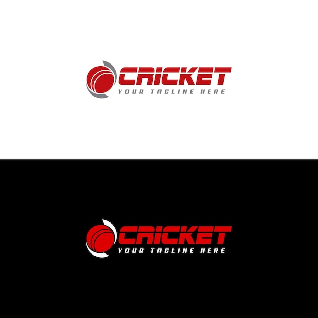 Cricket Logo Ontwerp Illustratie