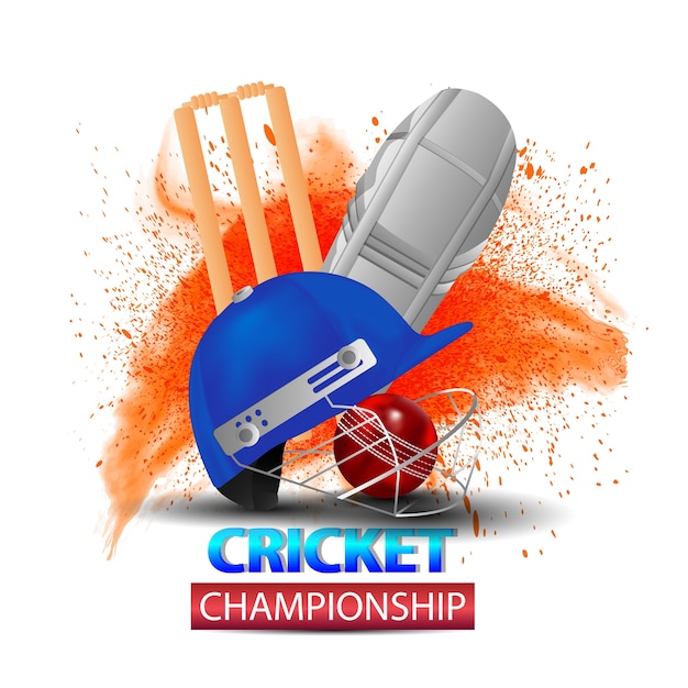 Cricket Match-concept met achtergrond