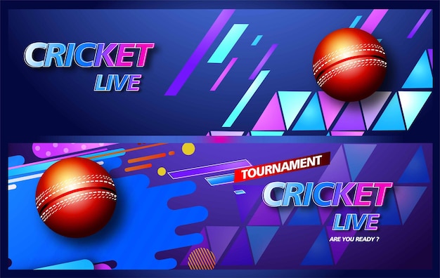 Cricket player creative poster or banner design with background
for cricket championship