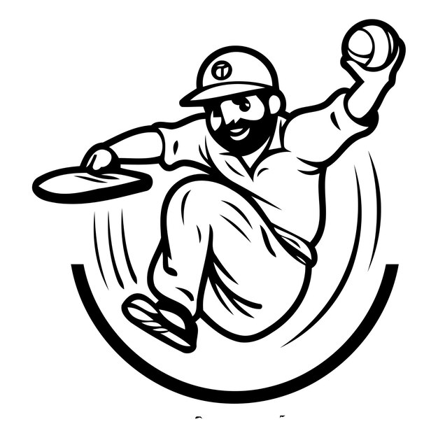 Вектор Игрок в крикет векторная иллюстрация игрока в крикет бэтсмена