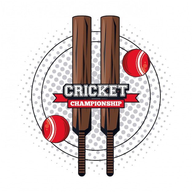 Cricket sport embleem