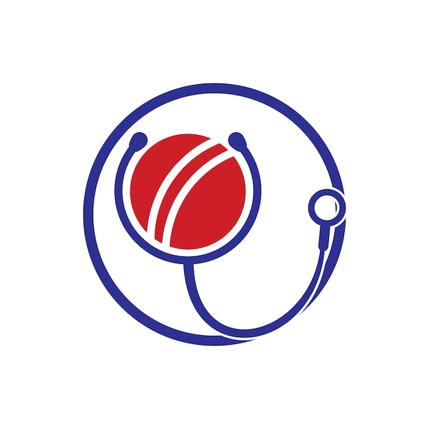 Cricket stethoscope vector logo design