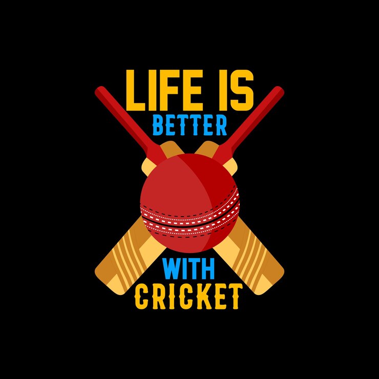 Cricket t-shirt design, Cricket sports typography, Vector illustration