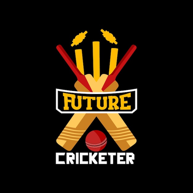 Cricket t-shirt design, Cricket sports typography, Vector illustration