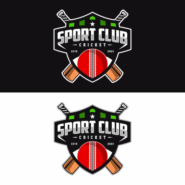 Vector cricket team logo template design