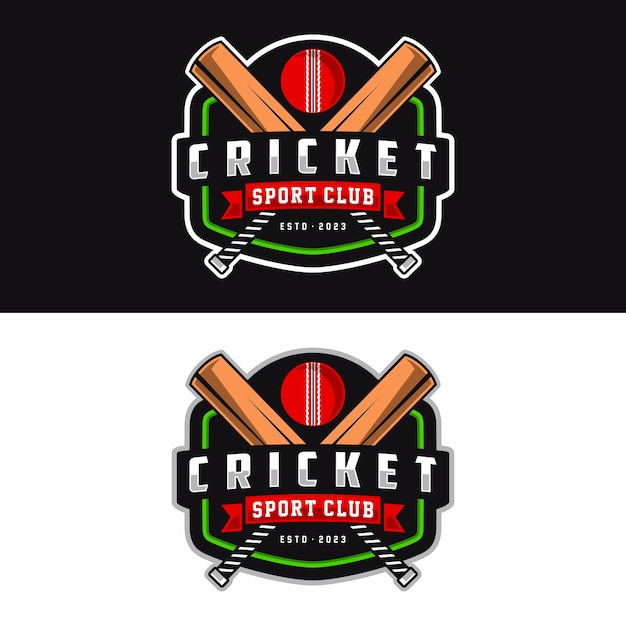 Дизайн шаблона логотипа команды по крикету
