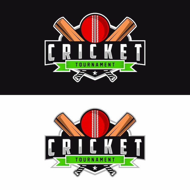 Disegno del modello del logo della squadra di cricket