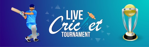 Cricket tournament match banner