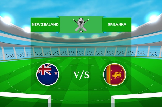 Чемпионат мира по крикету 2023 года между участвующей командой Новой Зеландии и Шри-Ланкой