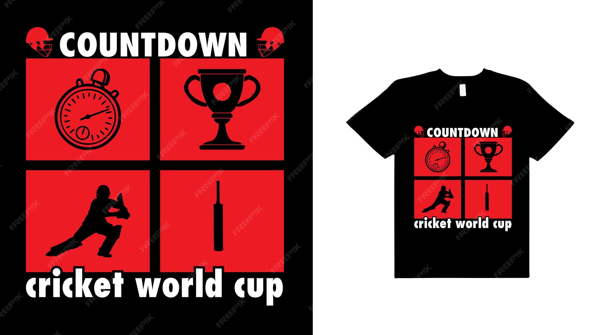 Premium Vector | Cricket world cup typography t shirt designtypography