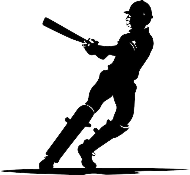 Cricketspeler Vector Silouette