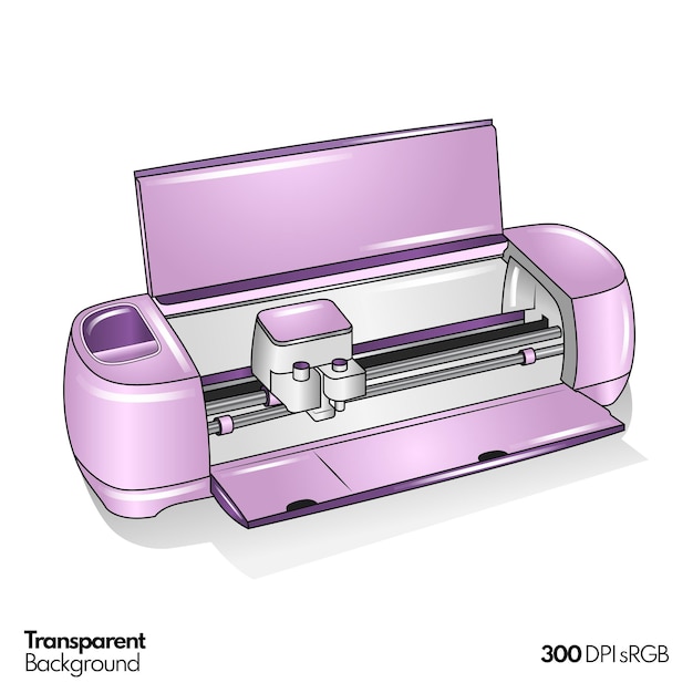 Cricut Machine Illustration Purple Color Crafting Machine