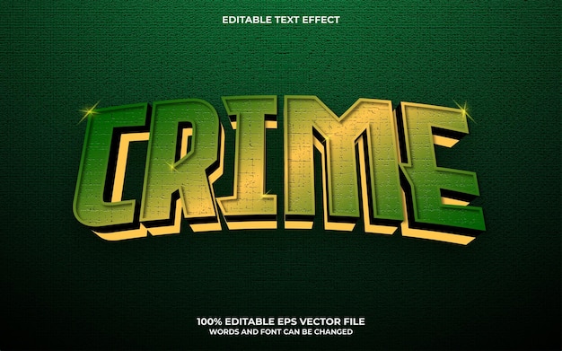 Crime 3d editable text effect