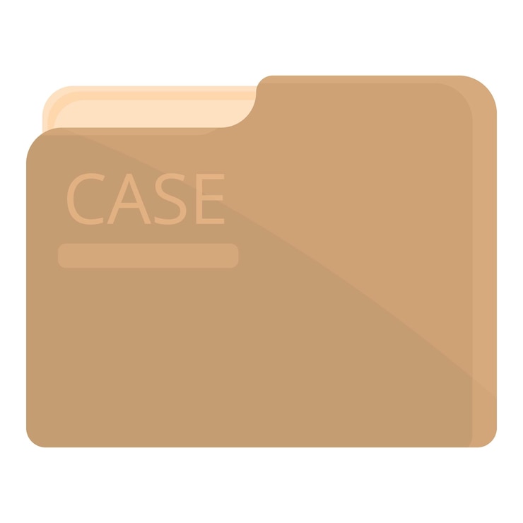 Vector crime folder case icon cartoon vector man detective solve agency