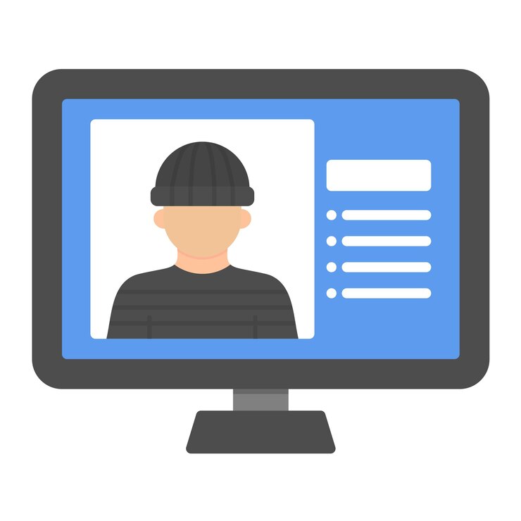 Vector criminal database vector illustration style