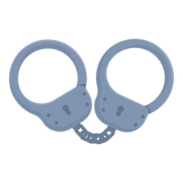 Criminal handcuff icon cartoon vector police jail prison lock