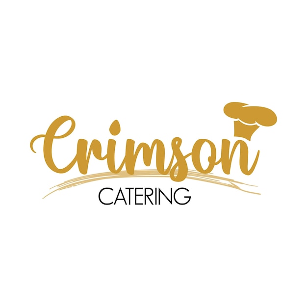 Design del logo della ristorazione cremisi