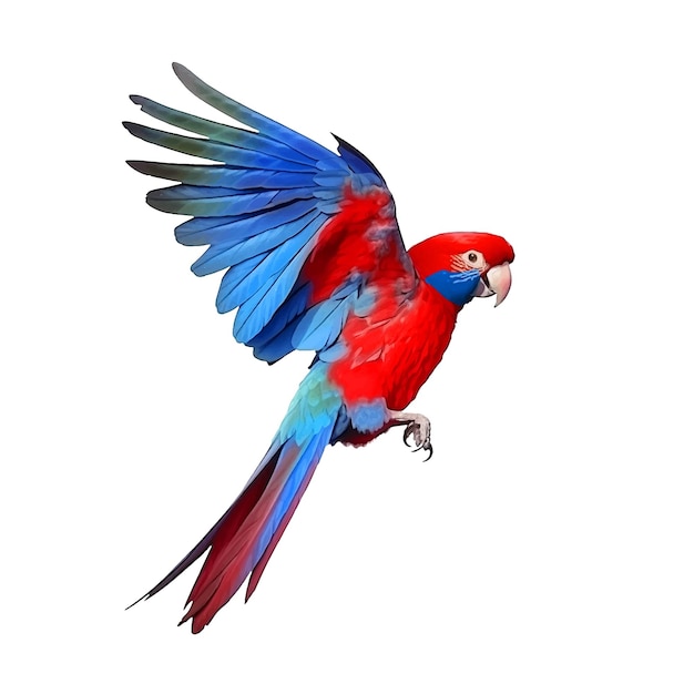 Vector crimson rosella watercolor paint