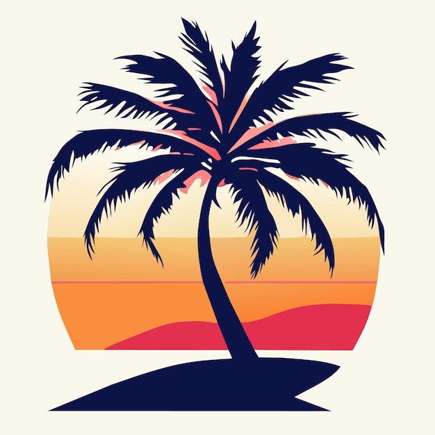 Crisp and clear vector isolation of an isolated digital palm tree