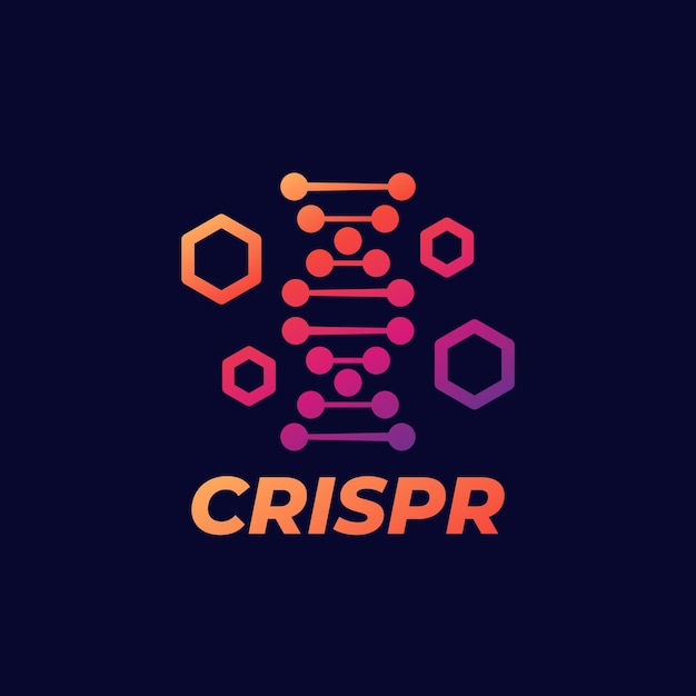 CRISPR dna genoom vector pictogram voor bewerken
