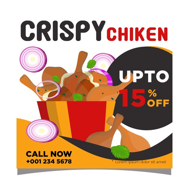 crispy chicken social media post