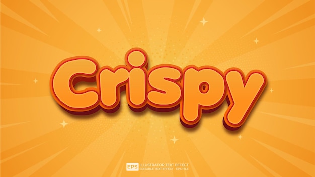 Crispy editable 3d text effect font