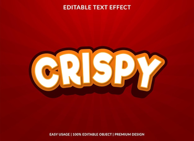 Vector crispy editable text effect template premium vector