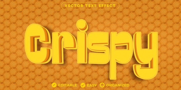 Vector crispy text effectfully editable font text effect