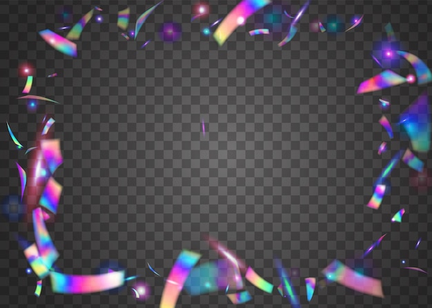 Cristal Tinsel Glitch Confetti Metal Multicolor Decoration Fa