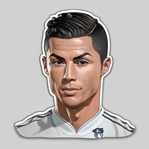 Vector cristiano ronaldo caricature football vector art printable sticker