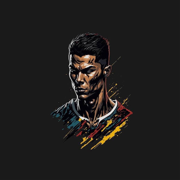 Vector cristiano ronaldo t shirt design