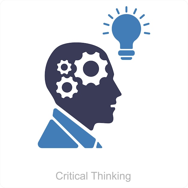 Critical Thinking and creative icon concept