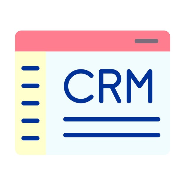 Vettore stile dell'icona crm