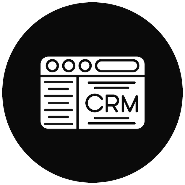 Векторное изображение значка crm может быть использовано для продаж