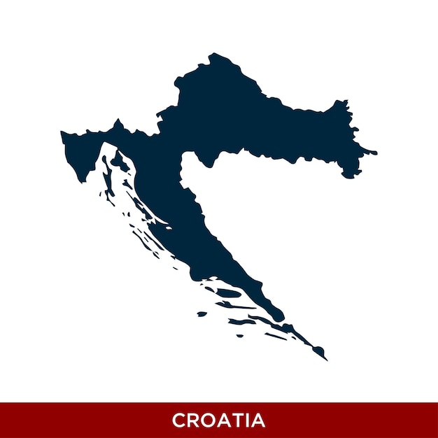 Croatia Country Map Icon Vector Design