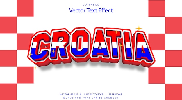 Croatia Editable Text