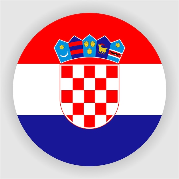 Croatia Flat Rounded Flag Icon